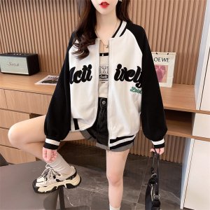 TR54672# 华棉复合开衫卫衣女字母洋气上衣外套潮薄款 服装批发服饰货源女装批发