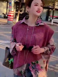 RM23990#今年流行针织马甲衬衫两件套女2023年秋季新款