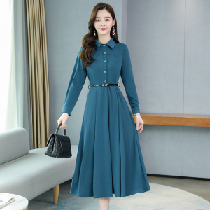 RM24601#新款韩版修身显瘦中长款女装时尚长袖连衣裙