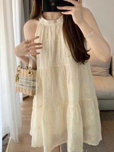 RM24009#挂脖吊带连衣裙女夏季2023新款气质娃娃裙