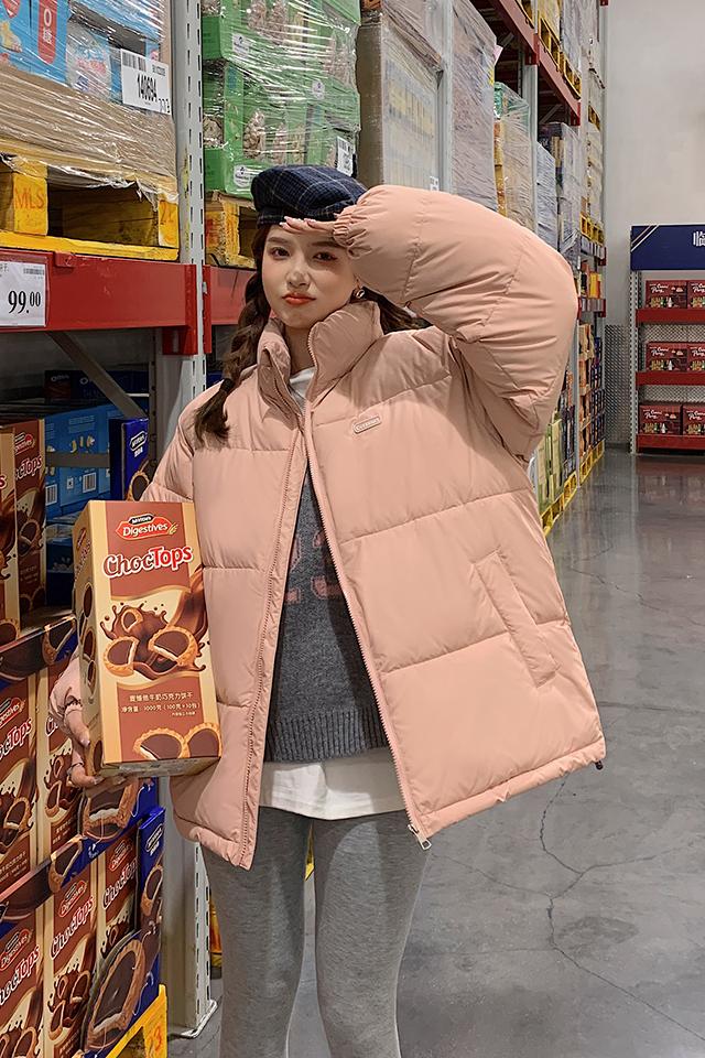  New Fashion Casual Bakery Down Jacket High Collar Women's Korean Style Loose Small Jacket