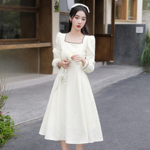 RM24746#白色连衣裙子女2023新款夏季垂感法式初恋长裙气质高级感小众设计