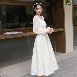 RM24571#白色连衣裙子女2023新款夏季垂感法式初恋长裙气质高级感小众设计