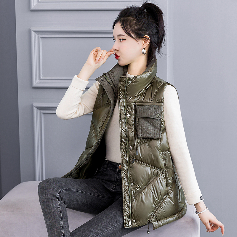 Vest for women  new autumn and winter loose design versatile down jacket vest short jacket trendy