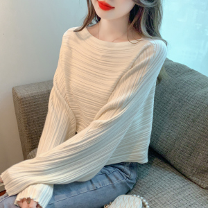 RM24694#新款韩版套头蝙蝠袖气质时尚打底衫针织衫上衣