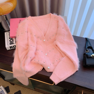 RM24508#时髦法式软糯慵懒风针织毛衣外套女秋冬季2023年新款气质长袖上衣