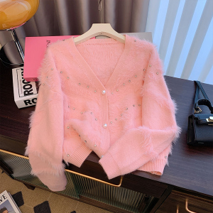 RM24508#时髦法式软糯慵懒风针织毛衣外套女秋冬季2023年新款气质长袖上衣