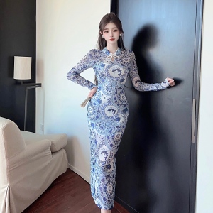 Slim Fit Improvement Qipao Split Elegant Dress
