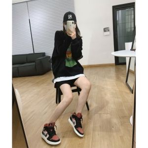 TR58492# 官图华棉复合薄款/加绒秋冬装卫衣女印花宽松大码 服装批发女装批发服饰货源