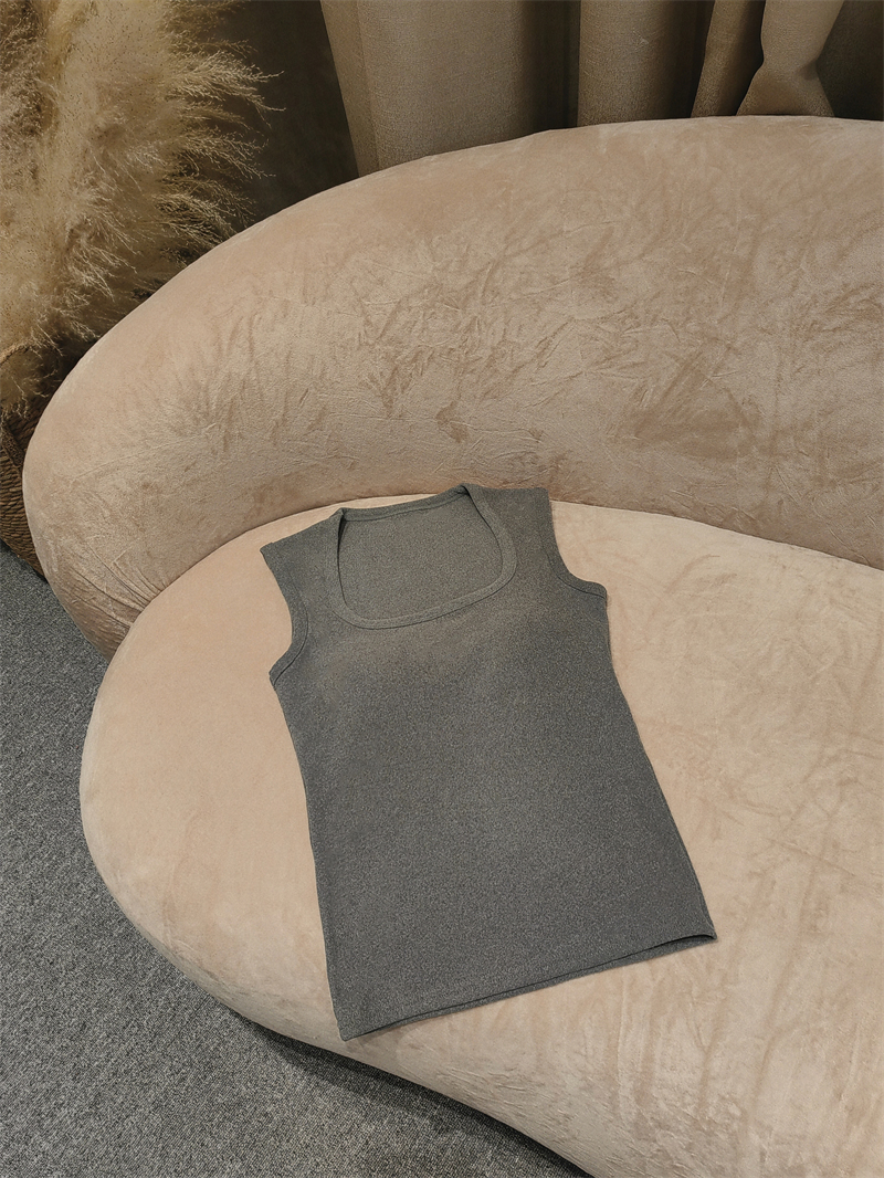 Actual price: Small heater double-sided brushed thickened casual square collar chest pad thermal vest underwear for women