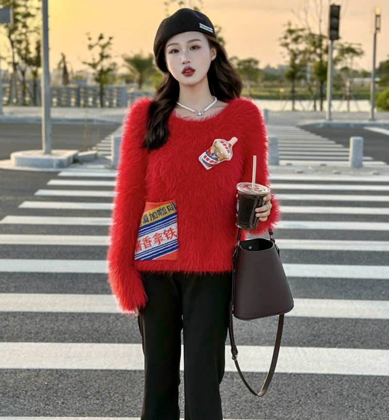 2023实拍新款针织衫女韩国东大门网红同款GLYP优质慵懒风秋冬毛衣