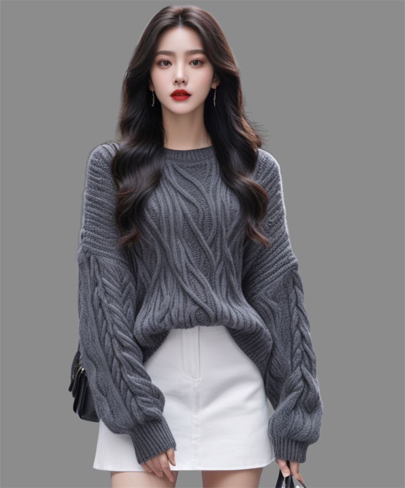 2024实拍春秋冬韩国东大门外贸GLYP优质甜美毛衣女首发图片保护中