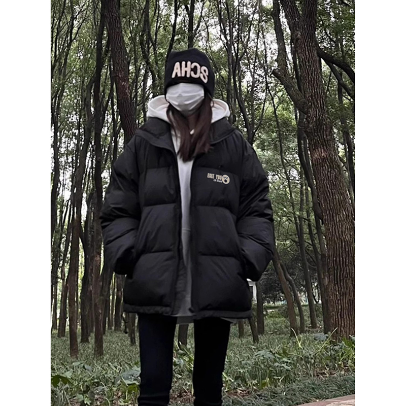 The English has been changed M77# official picture autumn and winter new casual thickened cotton clothing Korean style loose printed jacket and bread suit