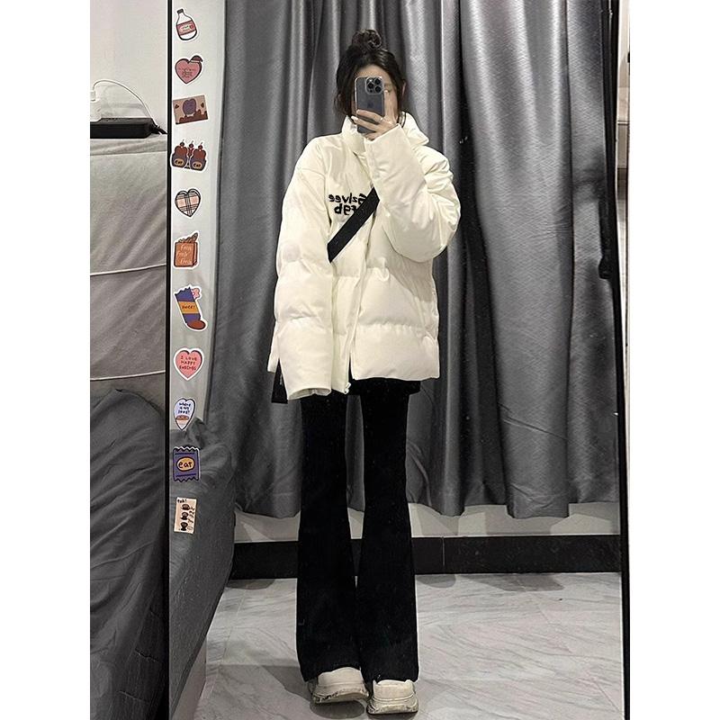 The English has been changed M79# official picture autumn and winter new casual thickened cotton clothing Korean style loose printed jacket and bread suit