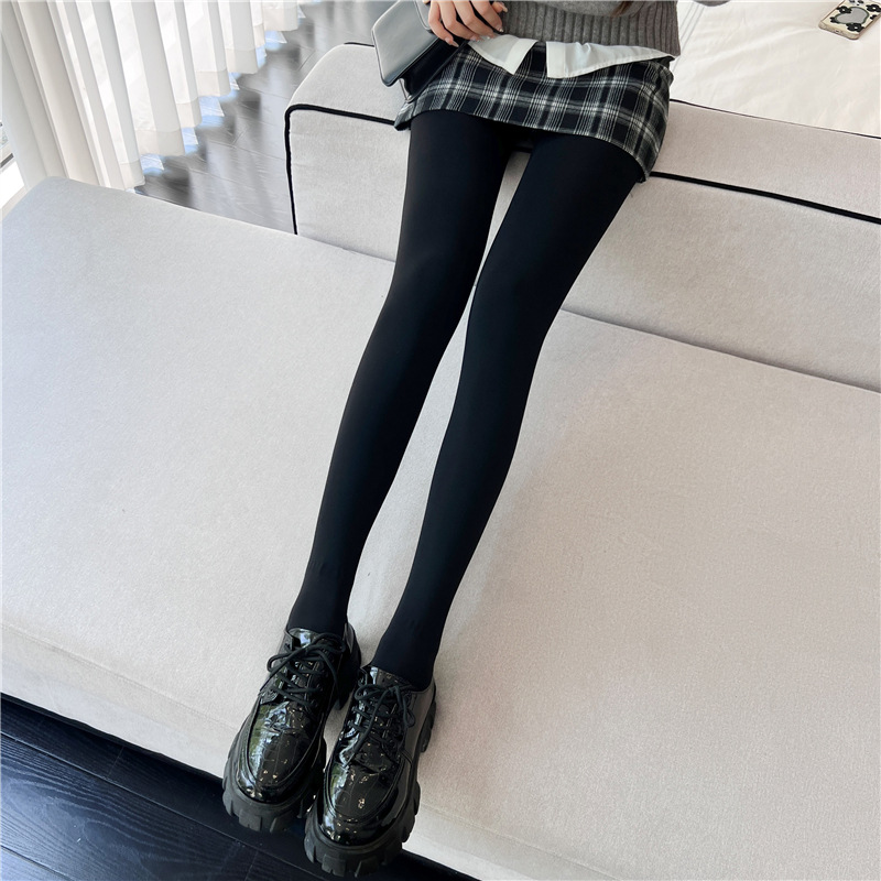 Autumn and winter new style water-gloss pants artifact for outer wear naked one-piece pants single-layer bare legs pantyhose women's leggings wholesale
