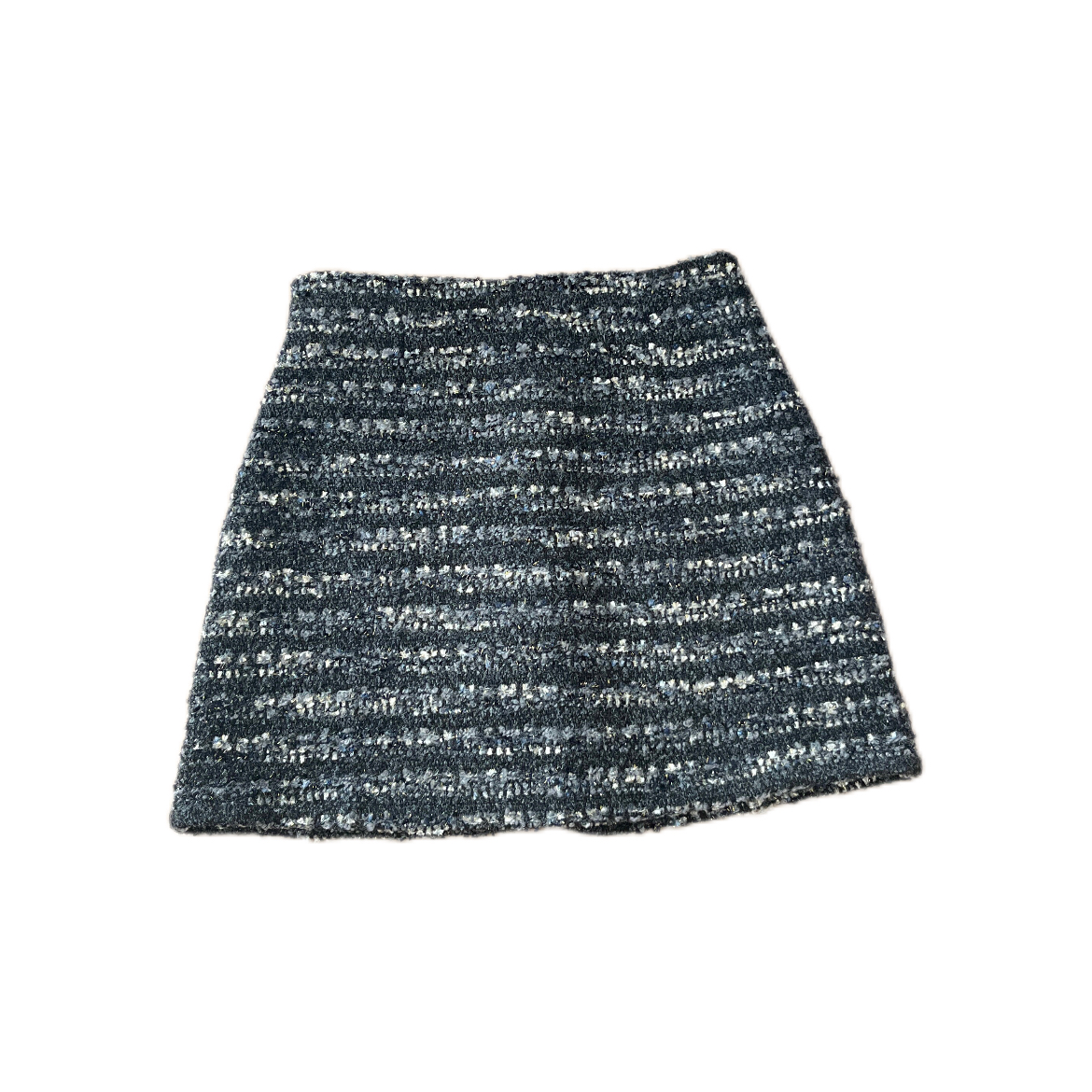 Temperament gray small fragrant style tweed short skirt for women autumn and winter high waist versatile A-line skirt