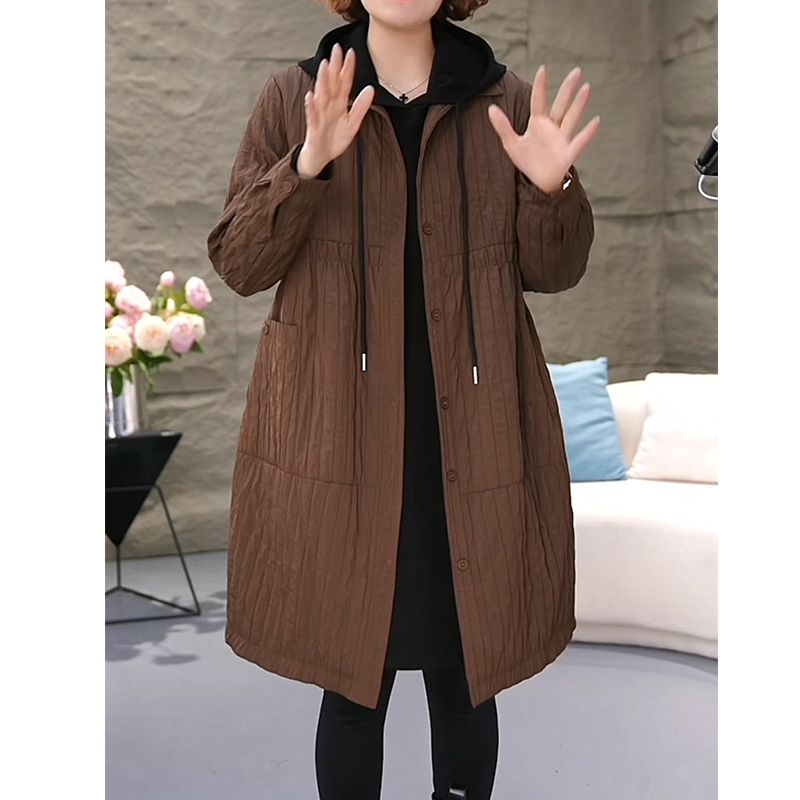 Official picture original quality large size 2024 spring retro temperament versatile mid-length loose casual windbreaker