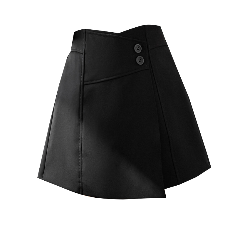 Suit shorts for women 2024 spring and summer new style a-line culottes irregular casual culottes high-waisted wide-leg pants for women to wear outside