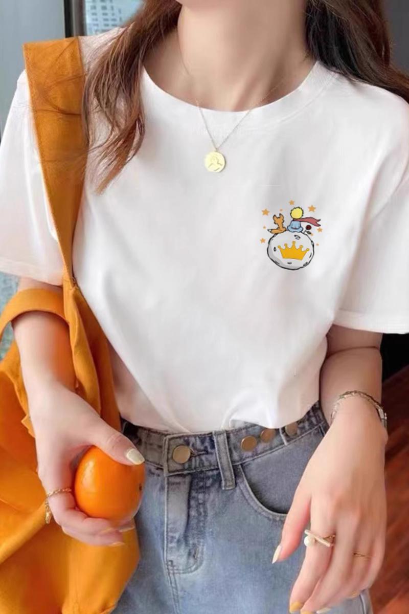 English has been changed 1618# official picture 200g back bag spring new style pure cotton short-sleeved T-shirt trend