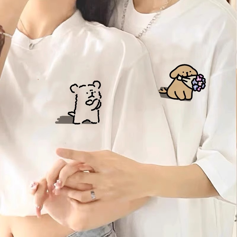 Disoo's special Internet celebrity super popular summer couple T-shirt is different 2024 new fashion brand short-sleeved suit