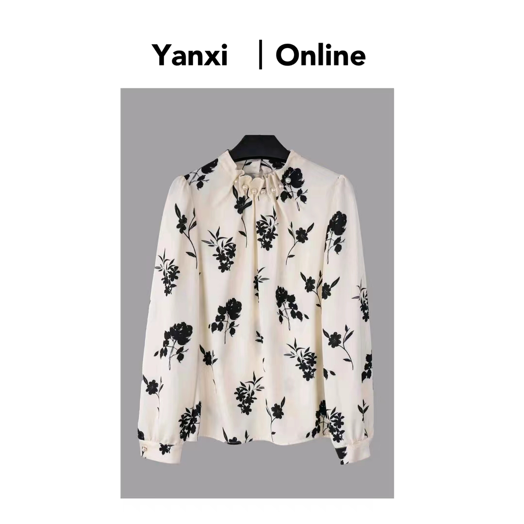Jin Yanxi's late design temperament spring fashion high-end long-sleeved shirt