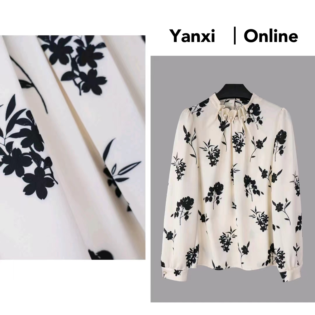 Jin Yanxi's late design temperament spring fashion high-end long-sleeved shirt