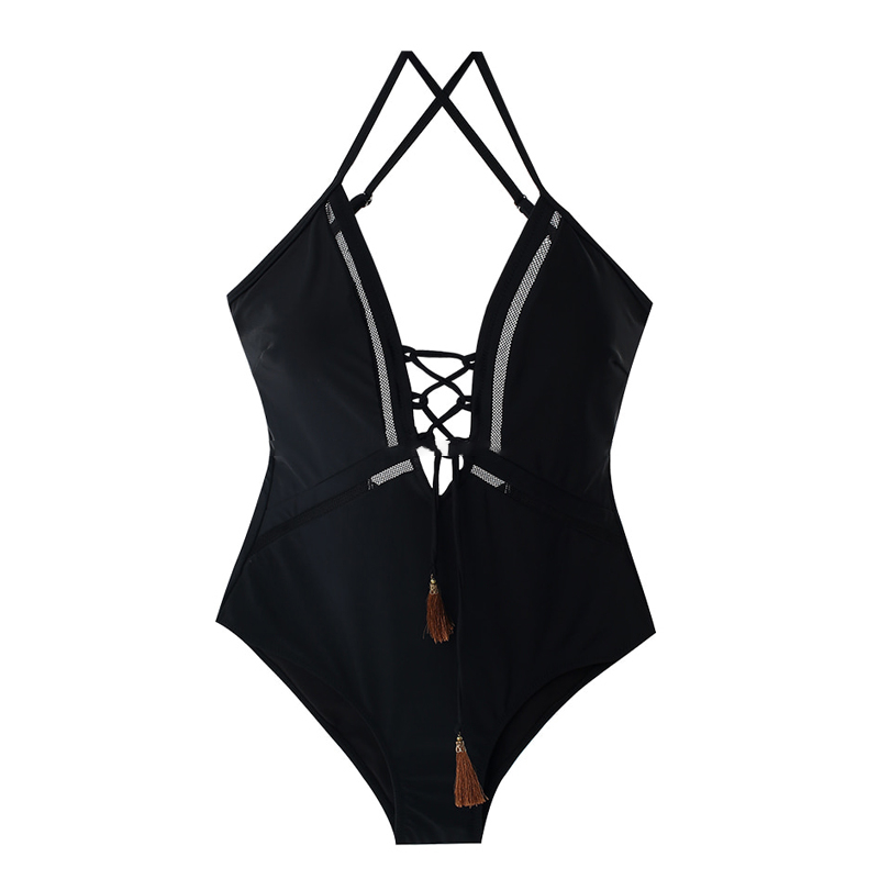 2024 new one-piece long-sleeved zipper swimsuit, feminine, belly-covering, slimming, simple hollow