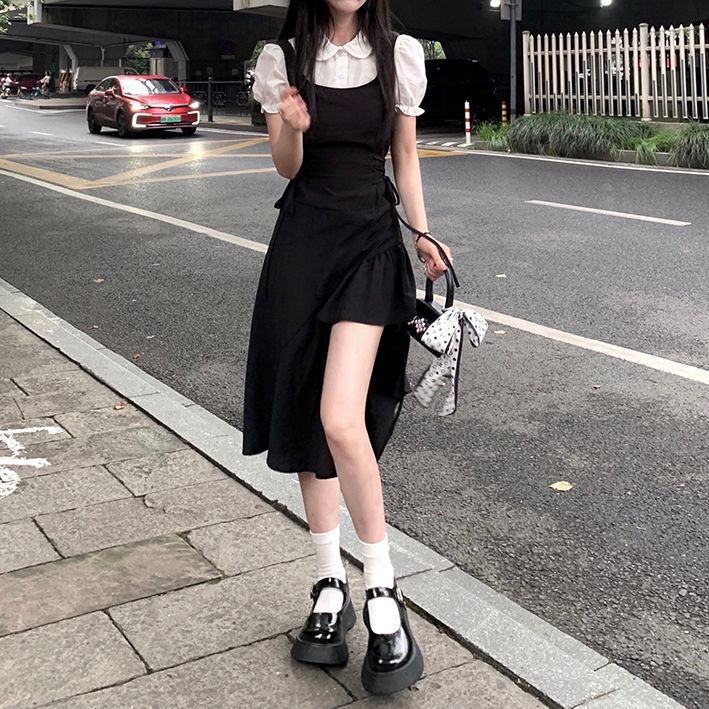 Small long skirt design niche suit suspender dress 2024 new early spring women's summer clothing