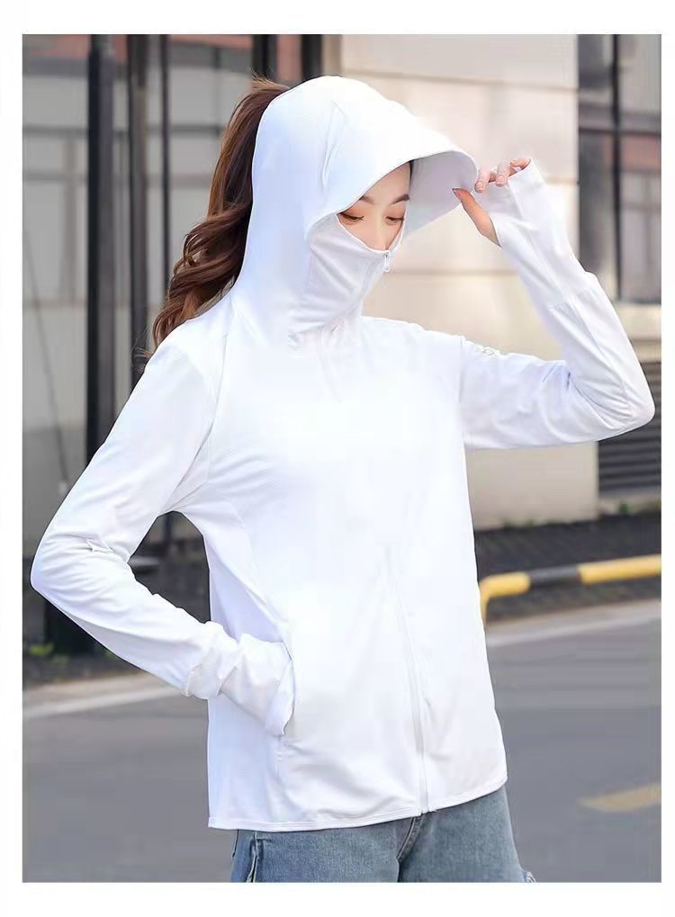 Ice Silk Slim Sun Protection Clothing for Women 2024 Summer New Anti-UV Breathable Air Conditioning Clothing Cardigan Lightweight Short Jacket