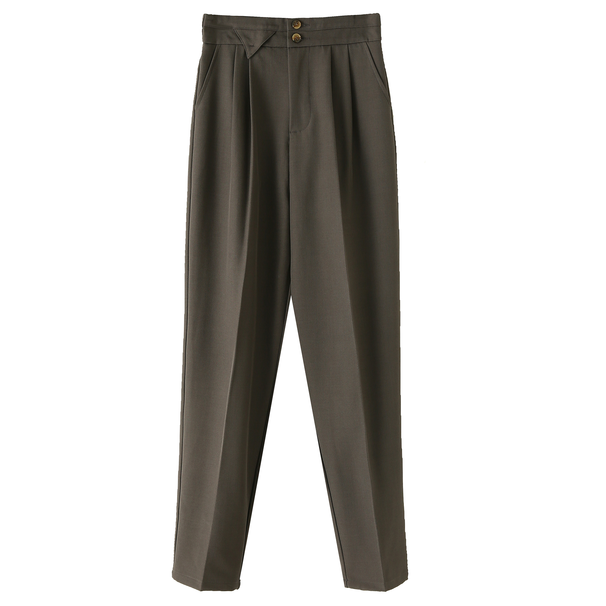 7495 real shot ~ large size design sense OL commuter trousers for women high waist versatile slimming small straight cigarette pants
