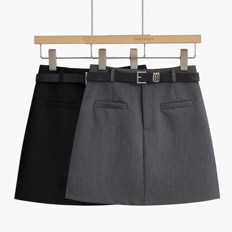PPHOME homemade~A-line suit skirt, summer classic versatile suit skirt, high-waisted slim skirt, short skirt
