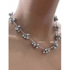 批发(ROCKER CHEN)necklace适当大小珠串花朵项链