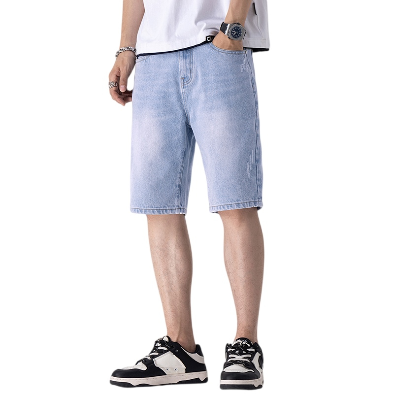 實拍2025夏季新款牛仔短褲男百搭寬松韓版潮流褲子ins五分褲