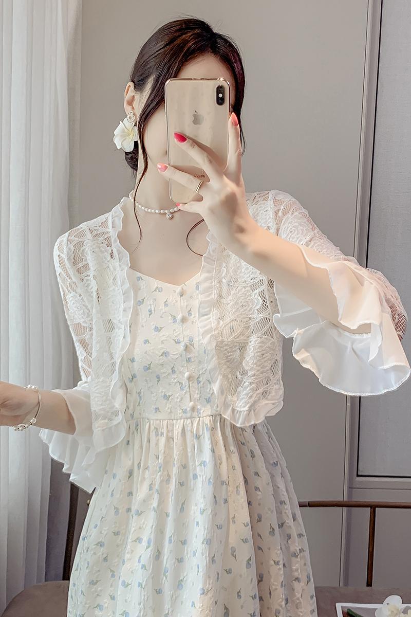 已出貨小披肩外套女2026春夏新款百搭雪紡防曬衣超薄短款外