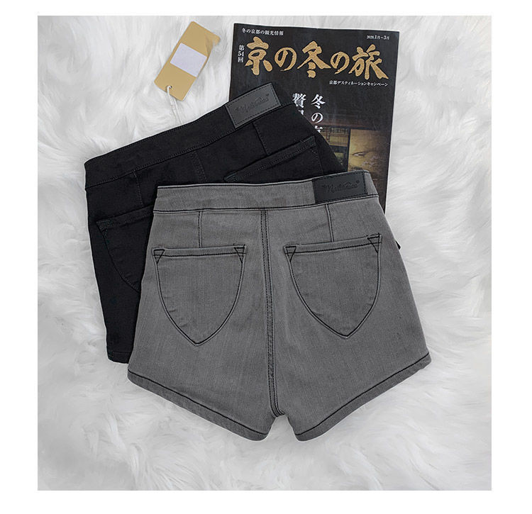 復古藍牛仔短褲女夏薄款2026新款緊身提臀辣妹緊身顯瘦熱褲潮ins