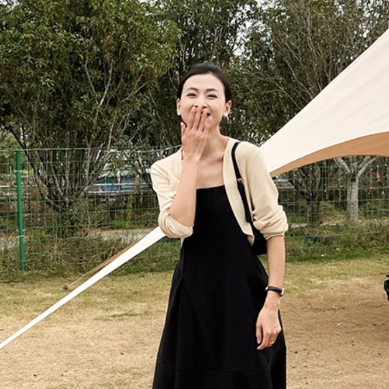 輕薄天絲防曬開衫女夏新款針織小披肩空調衫長袖短款上衣