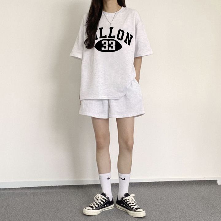 卡通运动服套装女夏季学生韩版减龄短袖短裤韩休闲两件宽松时尚