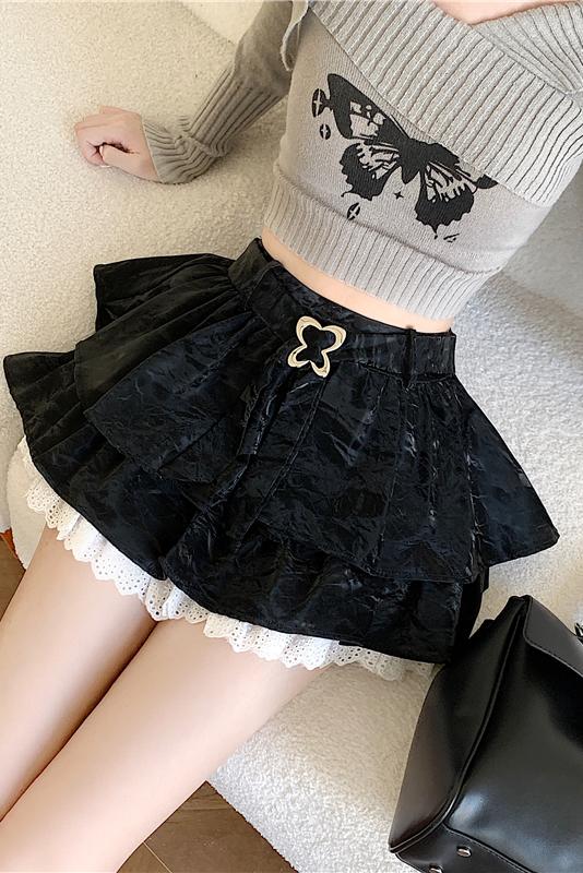 實拍實價 蓬蓬半身裙女秋冬高腰甜酷辣妹蛋糕裙a字裙小個子短裙潮