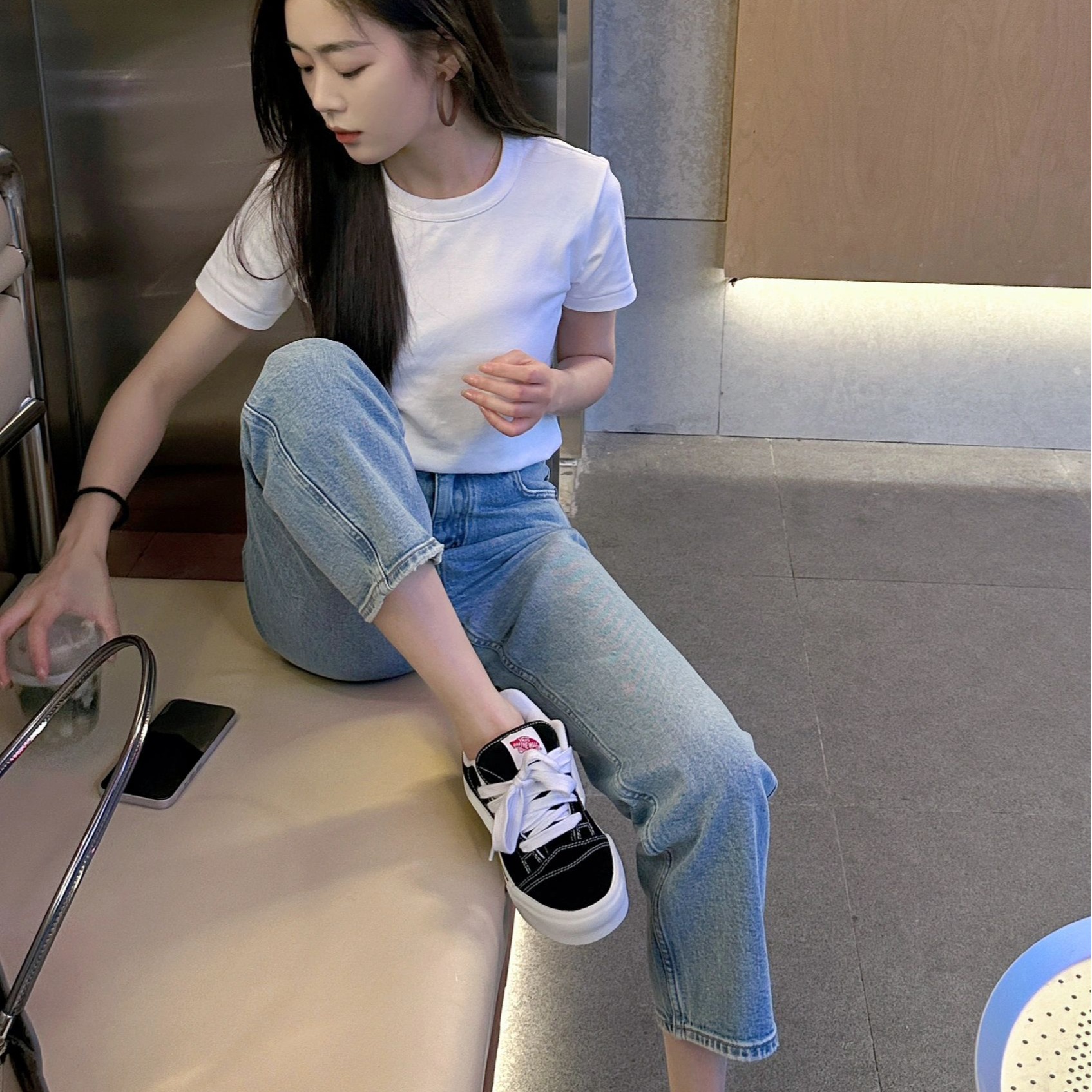 藍色牛仔褲女高腰夏款夏季薄款褲子2026年新款直筒煙管褲