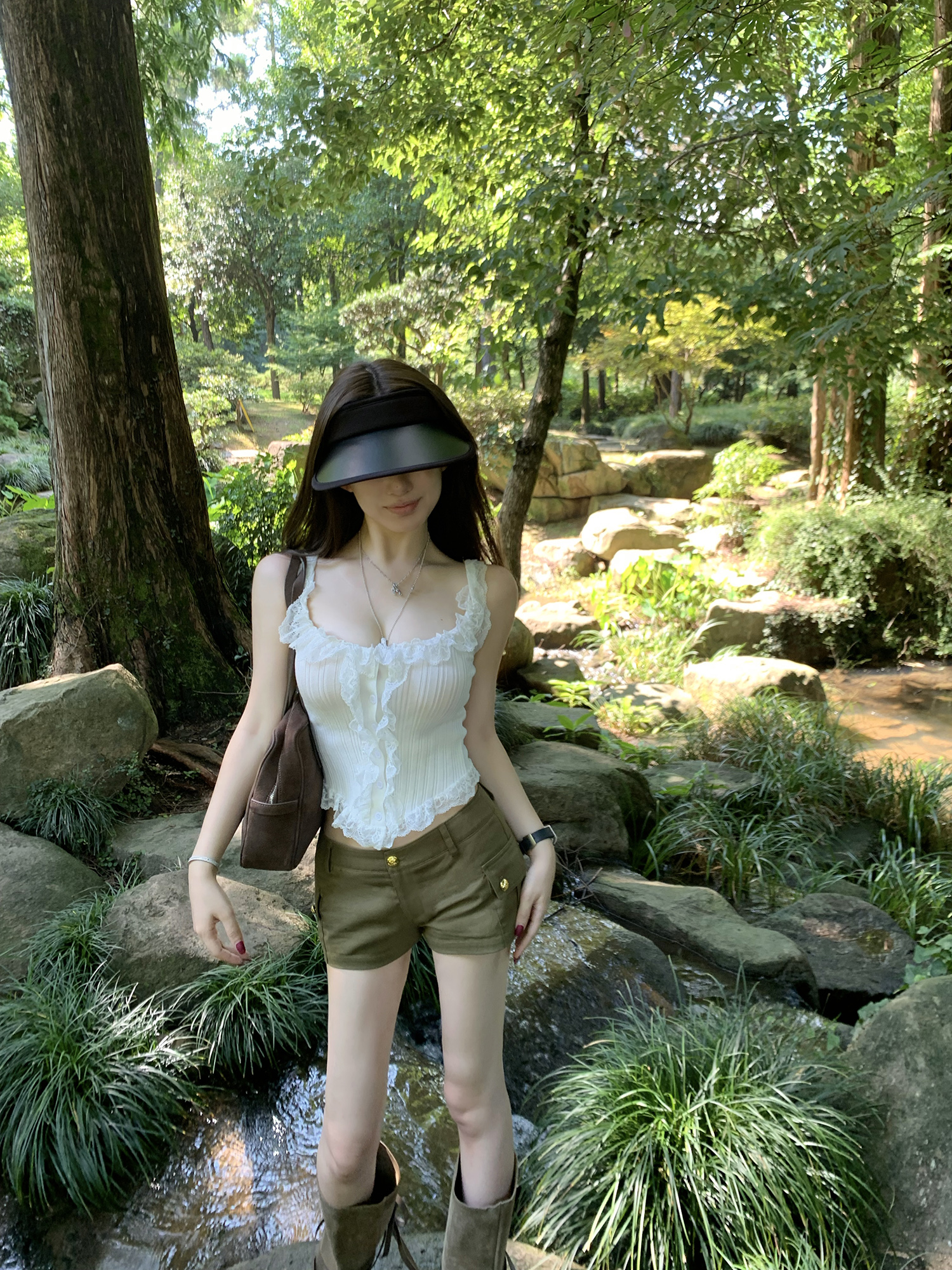 絕美花邊蕾絲吊帶小背心女早春配西裝內搭針織打底衫短款辣妹上衣