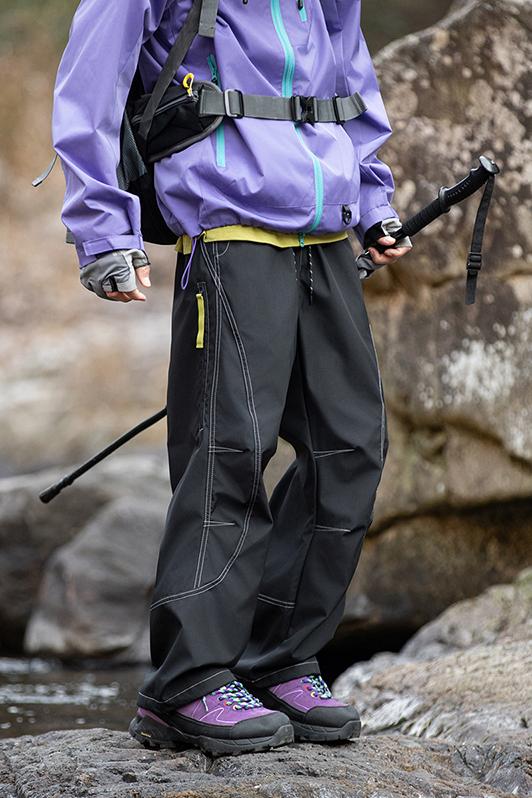 實拍2025春季潮牌休閑褲男戶外工裝寬松褲腳抽繩百搭高街褲子