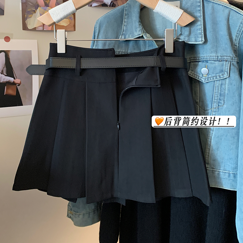 實拍灰色百褶裙短裙女2025新款西裝小個子高腰顯瘦a字半身裙春夏