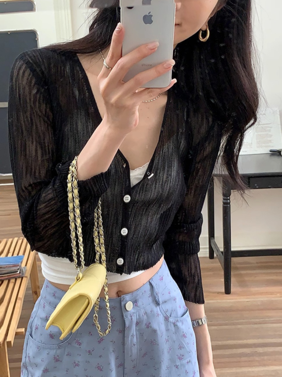 冰絲防曬衣開衫女薄款披肩夏季配吊帶連衣裙子外搭罩衫法式小坎肩