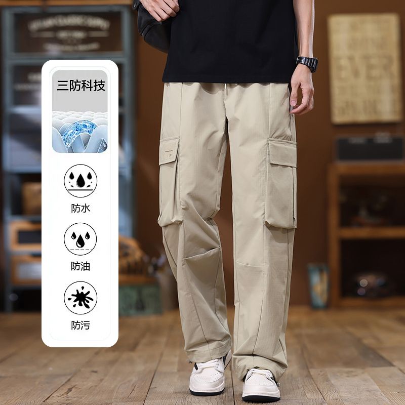 實拍2025年春夏伐木工裝褲男美式傘兵防水時尚潮牌戶外休閑長褲男