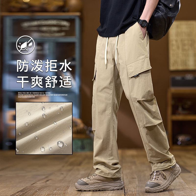 實拍2025新款防水簡約伐木工裝褲男美式傘兵潮牌戶外休閑長褲男