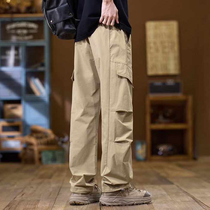 實拍2025新款防水簡約伐木工裝褲男美式傘兵潮牌戶外休閑長褲男