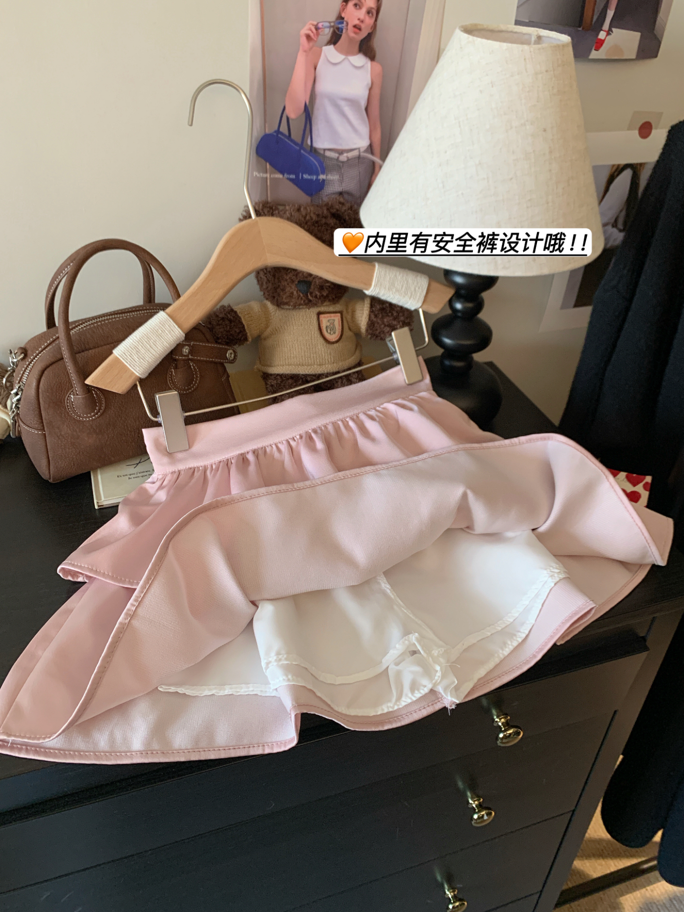 實拍a字蓬蓬半身裙女新款夏黑色jk短裙小個子顯瘦高腰蛋糕裙