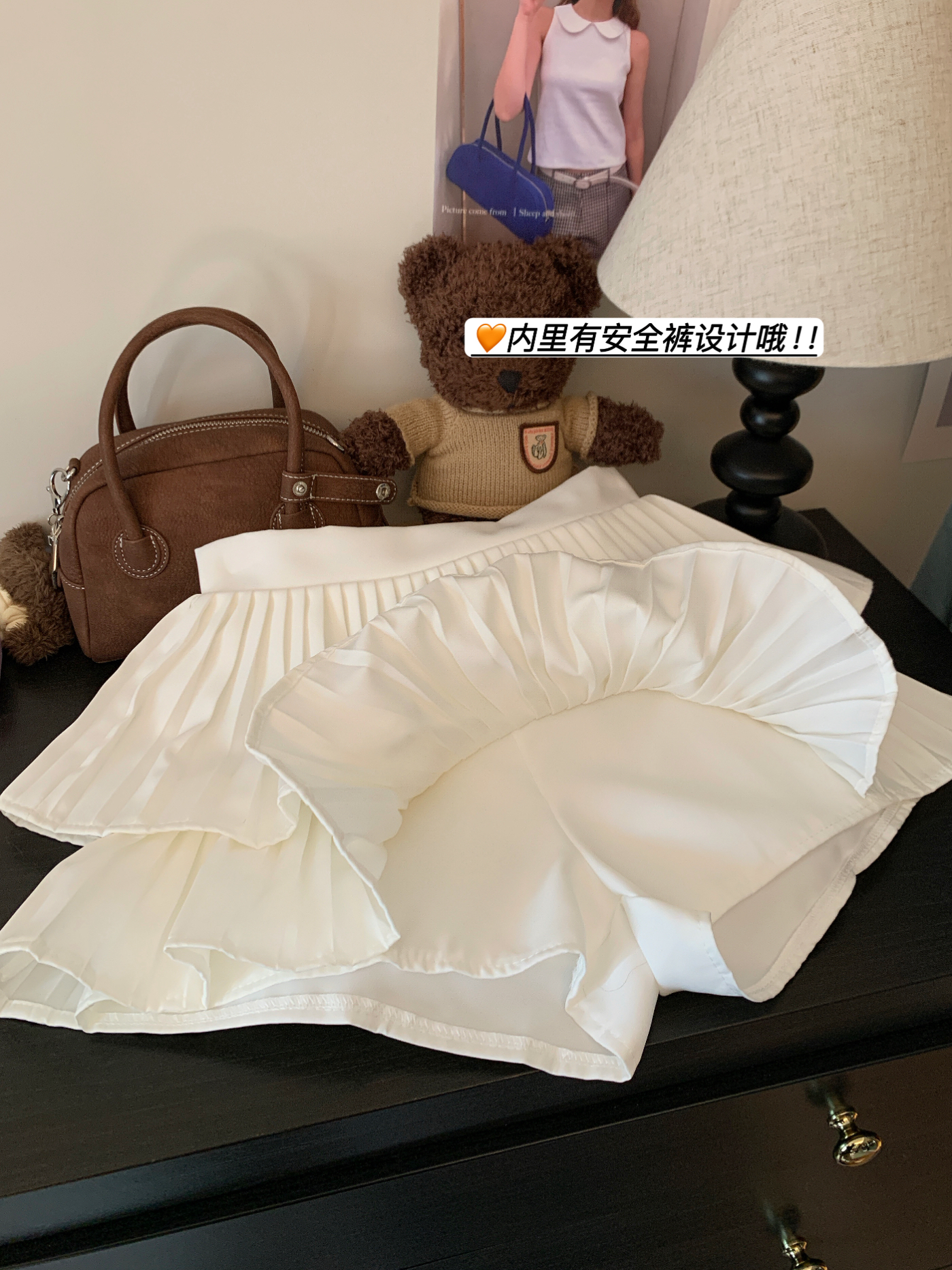 實拍~黑色百褶半身裙女蓬蓬蛋糕裙高腰顯瘦性感a字超短裙褲