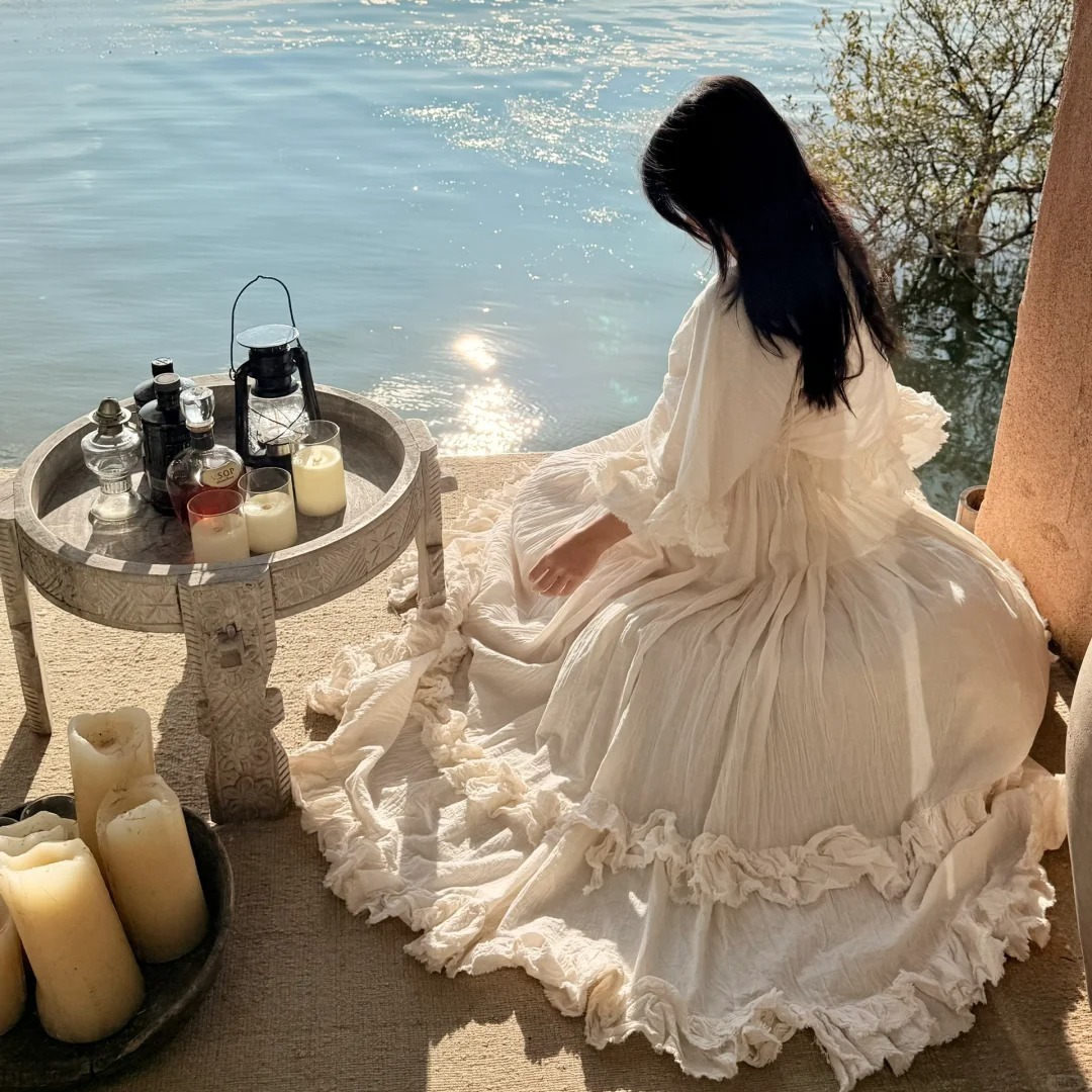 泰國云南旅游度假民族風個性顯瘦蝙蝠袖大擺仙女裙