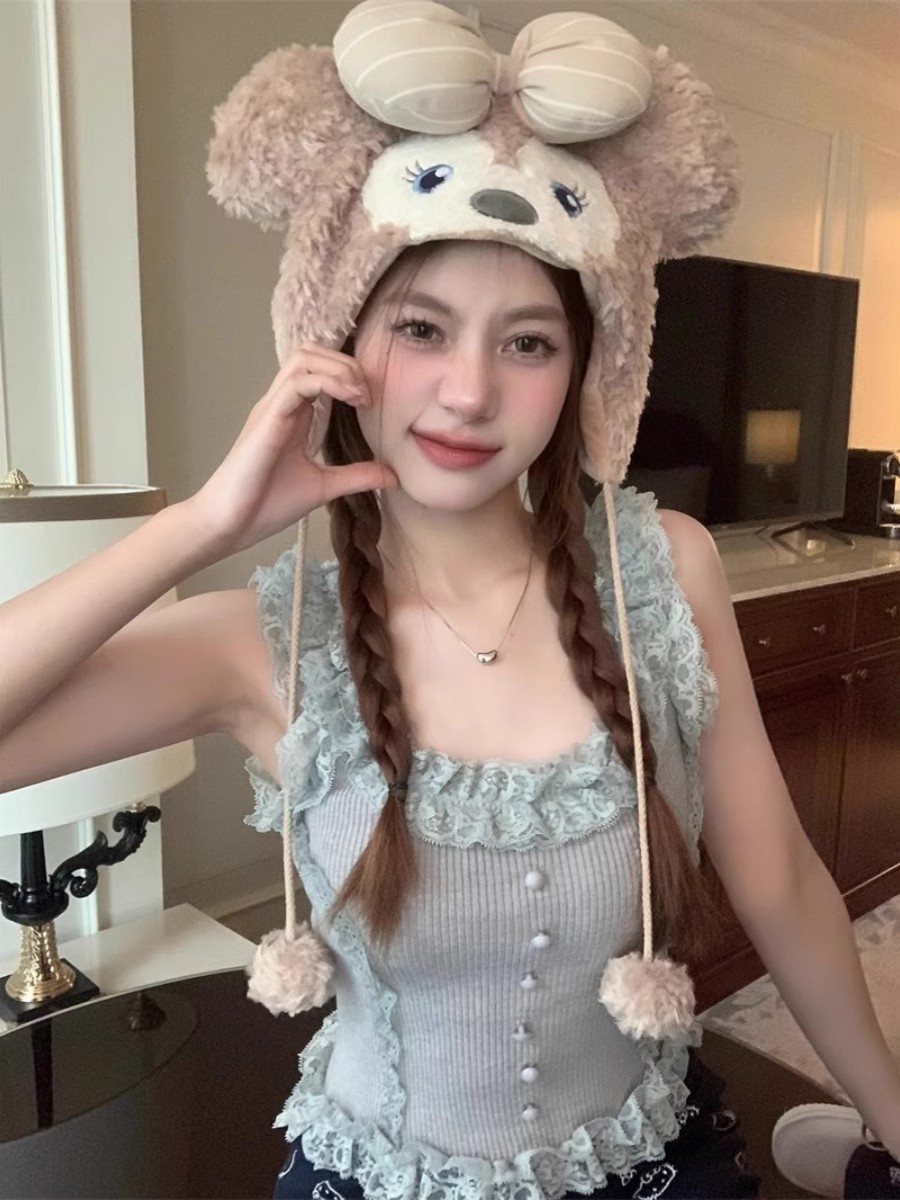 蕾絲花邊吊帶背心女春夏百搭修身純欲風針織打底內搭短款上衣外穿
